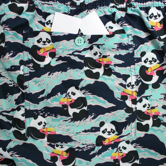 Men's No Boundaries 3XL 48-50 Above The Knee Panda Graphic Swim Shorts - Picture 14 of 14